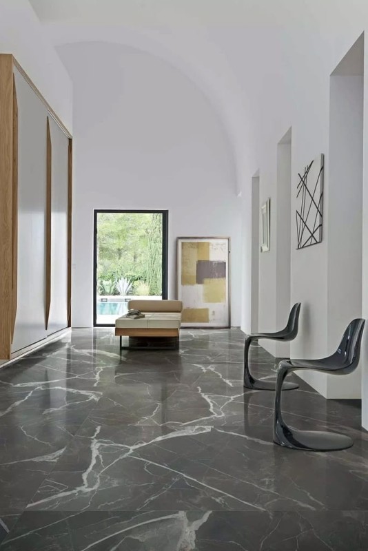 Calacatta Black Glossy 160x320x0,6 cm, gatunek 2 180918