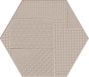 Emil Ceramica Sixty Esagona Timbro Fango 21 x 18,2 cm płytka ceramiczna, heksagon EKN0