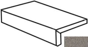Imola Ceramica Parade Grigio element L 20 x 60 x 4 cm - płytka wykończeniowa, naturalna, mat PRDE E RB60G