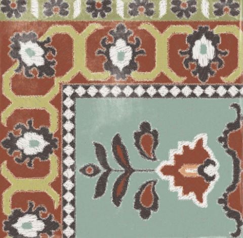 Płytka podłogowa ścienna szalon przetarty zielony niebieski beż patchwork ABK Play Capret Mix Multicolor 20x20 86825