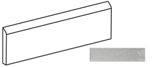 Quintessenza Cromia26 Bullnose Lineare Grigio2 Lucido - element specjalny 6,5 x 26,6 cm CRV502L, błyszczący szary