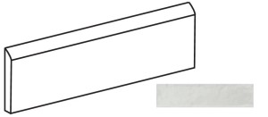 Quintessenza Cromia26 Bullnose Lineare Grigio1 Lucido - element specjalny 6,5 x 26,6 cm CRV501L, błyszczący szary