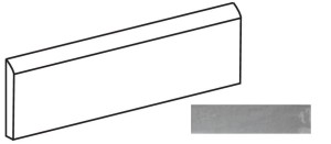 Quintessenza Cromia26 Bullnose Lineare Grigio3 Lucido - element specjalny 6,5 x 26,6 cm CRV503L, błyszczący szary