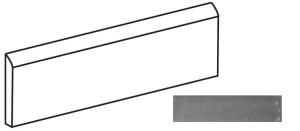 Quintessenza Cromia26 Bullnose Lineare Grigio4 Lucido - element specjalny 6,5 x 26,6 cm CRV504L, błyszczący szary