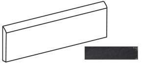 Quintessenza Cromia26 Bullnose Lineare Grigio5 Lucido - element specjalny 6,5 x 26,6 cm CRV505L, błyszczący szary