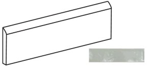 Quintessenza Cromia26 Bullnose Lineare Verde2 Lucido - element specjalny 6,5 x 26,6 cm CRV523L, błyszczący zielony
