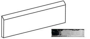 Quintessenza Cromia26 Bullnose Lineare Acciaio - element specjalny 6,5 x 26,6 cm CRV549L, błyszcząca stal
