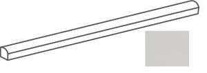 Quintessenza Riquadri Jolly Grigio Medio - element specjalny 1,2 x 26,6 cm RQD502L, szary