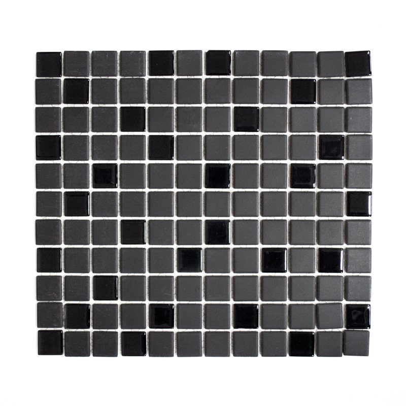 Mozaika mix ciemno-szara z czarną szklaną kostką Metropol MM 0578 32,6 x 30,0 80092
