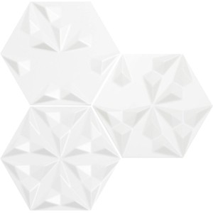 Quintessenza Origami.3 Bianco Matt - płytka ceramiczna 26,6 x 23 cm ORI108M, biały mat