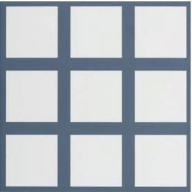 Quintessenza Oltre Blu Bianco - płytka gresowa 19 x 19 cm OTR110M, niebiesko-biały