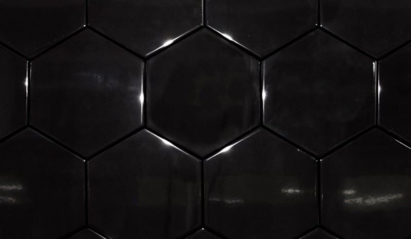 Płytki hexagonalne Decus Hexagono Negro Brillo 17x15 25554