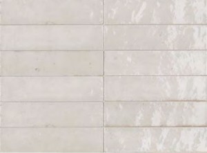 Płytki ciegiełki postarzane do łazienki beż Marazzi Crogliolo Lume White M6RN 6x24