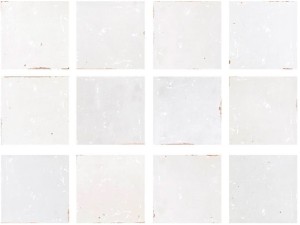 Płytki postarzane ścienne kuchenne białe szare połysk Wow Mestizaje Zellige White 12,5X12,5
