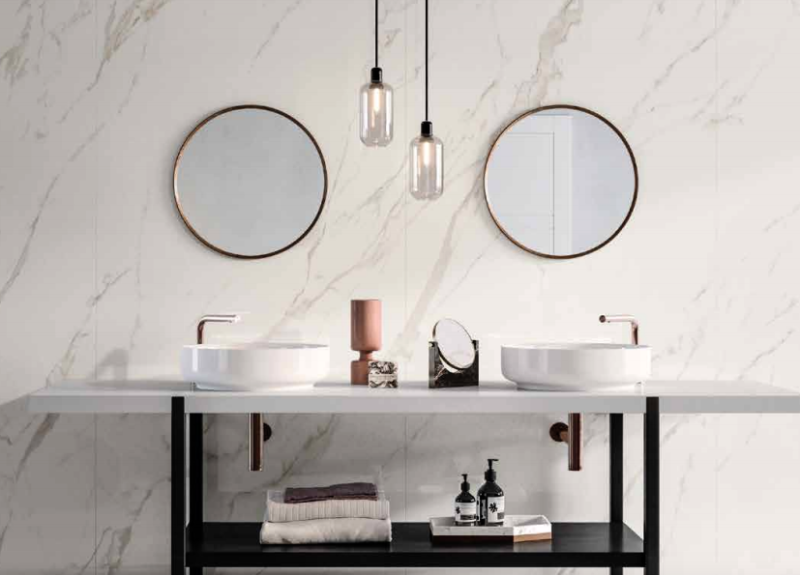 Gres podłogowy marmur biały złoty Casalgrande Padana Marmoker Statuario Oro mat 60x120-101625