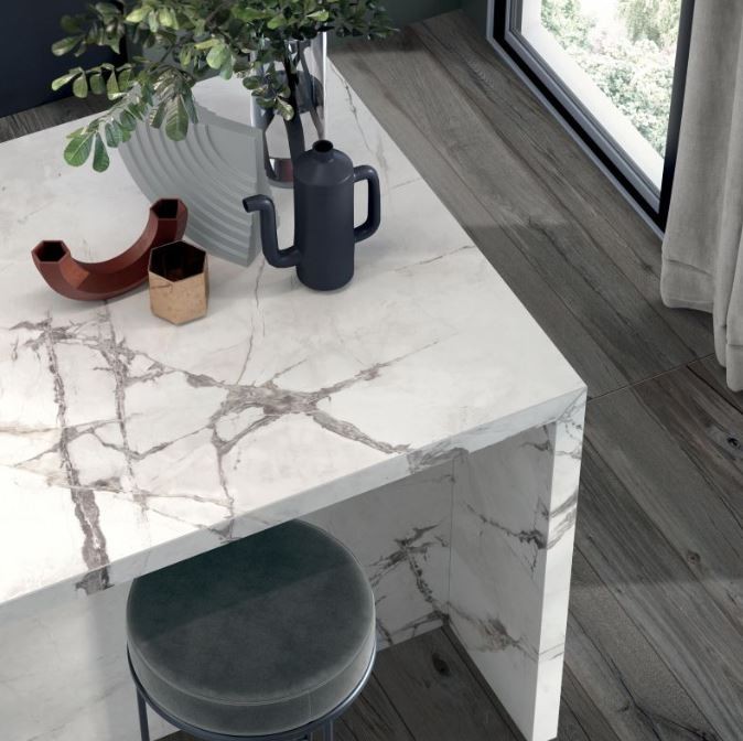 Spiek marmur biały z szaro czarnymi żyłami Flaviker Supreme Evo Invisible Select 160x320 6 mm spiek 78941
