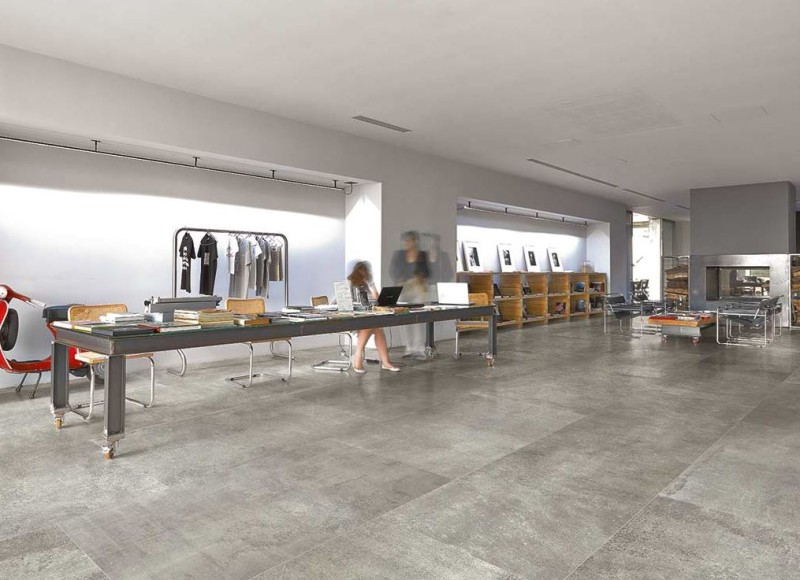Płytki podłogowe beton przetarty szare Florim Floor Gres Rawtech Raw- Dust natur 60x120x10mm 94731