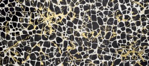 Płytki podłogowe marmur czarny z białą złotą żyłą lastryko Gardenia Orchidea Unique Marmi Organic Black Gold 80x180