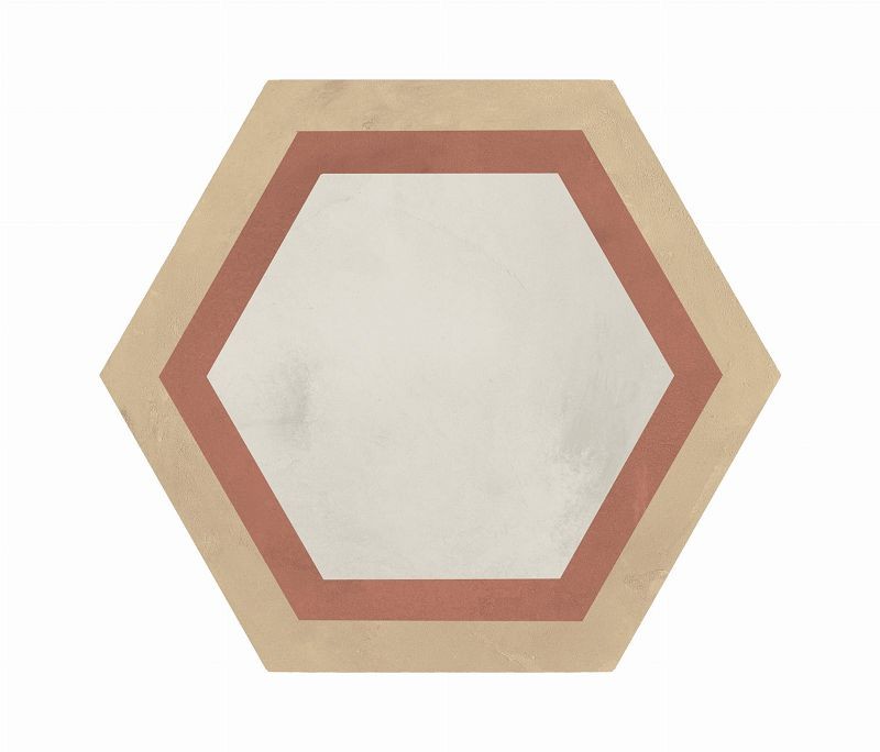 Marca Corona Terra Art Cornice Tramonto/Crema Esagona 25x21,6 I427 płytki heksagonalne 144348