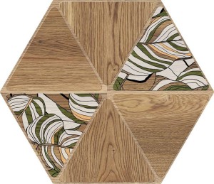 ITT Tropical Honey Matt 23x27 płytki heksagonalne motyw kwiatowy