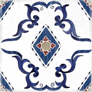 Estudio Andratx Dragonera Navy 15x15 płytka podłogowa patchwork