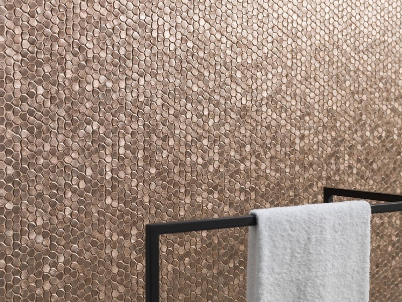 Mozaiki miedziane aluminiowe Gravity aliminium 3D rose gold 30,4x31 78495