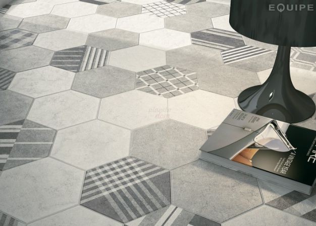 Equipe Hexatile Cement Geo Grey 17,5x20 płytka gresowa 127749