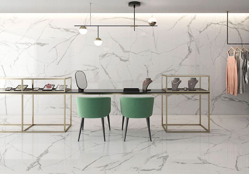 Geotiles Nilo Blanco Polished Rectified 120x120 płytka podłogowa imitująca marmur 105523