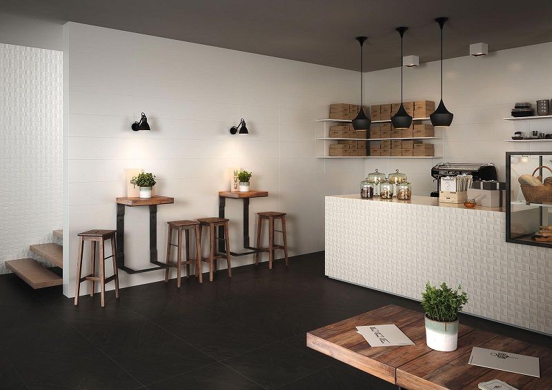 Marazzi Absolute White Struttura Cube Satinato 25x76 M021 płytka ścienna 136697