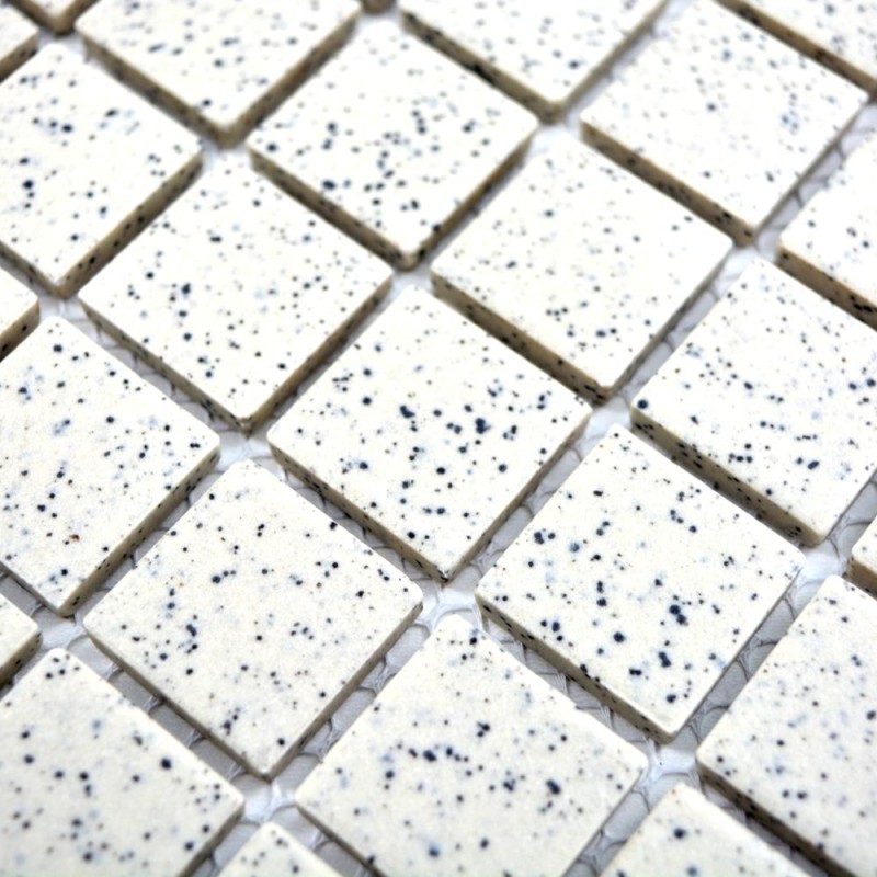 Mozaika mały kwadrat beżowa w czarne kropki mat Metropol MM 0592 33,0 x 30,2 102667