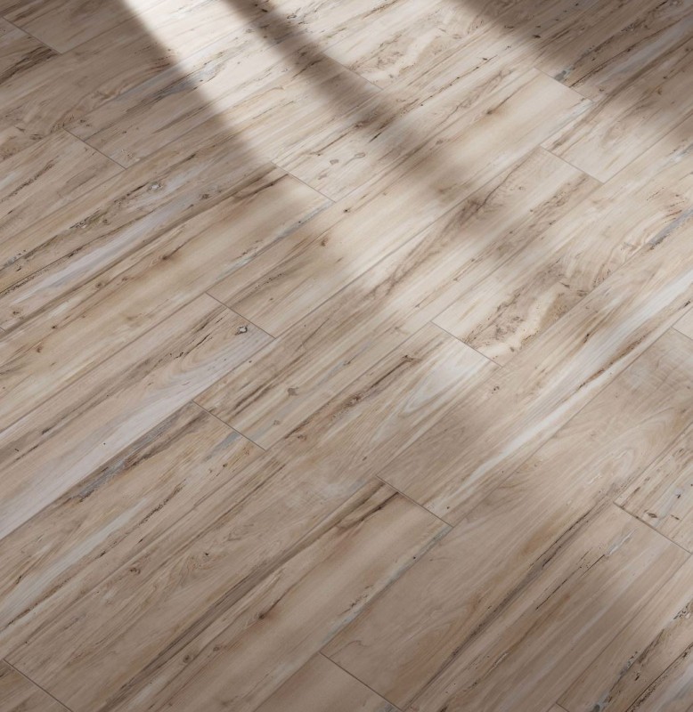 Płytka podłogowa drewno beżowa salon ABK Nest Beige 20x170 86904