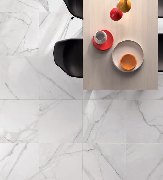 Gres marmur biały z szarą czarną żyłą Flaviker Supreme Statuario Royal Lap Lux SP6010L 75613