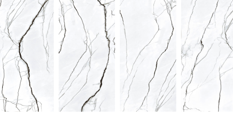 Magnifica Marquina Blanco 120x240 spiek marmurowy
