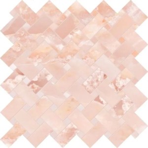 Emil Ceramica Tele Di Marmo Onyx Intrecci Onyx Pink Full Lappato 30 x 30 cm mozaika EKZQ, różowy