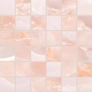 Emil Ceramica Tele Di Marmo Onyx Mosaico 5x5 Onyx Pink Silktech 30 x 30 cm mozaika EKYT, różowy