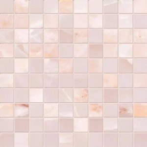 Emil Ceramica Tele Di Marmo Onyx Mosaico 3x3 Onyx Pink Full Lappato 30 x 30 cm mozaika EKZC, różowy