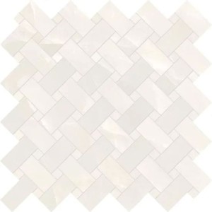 Emil Ceramica Tele Di Marmo Onyx Intrecci Onyx Ivory Full Lappato 30 x 30 cm mozaika EKZR, biały