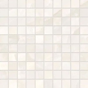 Emil Ceramica Tele Di Marmo Onyx Mosaico 3x3 Onyx Ivory Silktech 30 x 30 cm mozaika EKZ6, biały