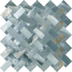 Emil Ceramica Tele Di Marmo Onyx Intrecci Onyx Green Silktech 30 x 30 cm mozaika EKZL, zielony
