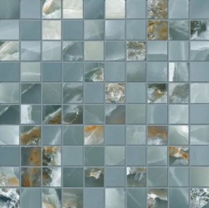 Emil Ceramica Tele Di Marmo Onyx Mosaico 3x3 Onyx Green Silktech 30 x 30 cm mozaika EKZ7, zielony