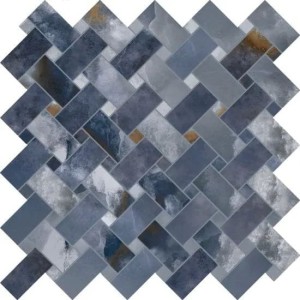 Emil Ceramica Tele Di Marmo Onyx Intrecci Onyx Blue Full Lappato 30 x 30 cm mozaika EKZT, niebieski