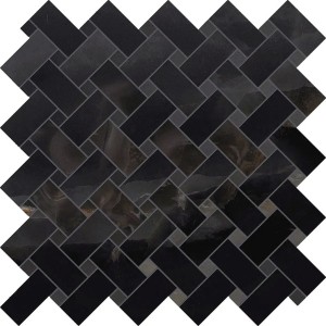 Emil Ceramica Tele Di Marmo Onyx Intrecci Onyx Black Full Lappato 30 x 30 cm mozaika EKZP, czarny