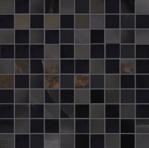 Emil Ceramica Tele Di Marmo Onyx Mosaico 3x3 Onyx Black Silktech 30 x 30 cm mozaika EKZ4, czarny