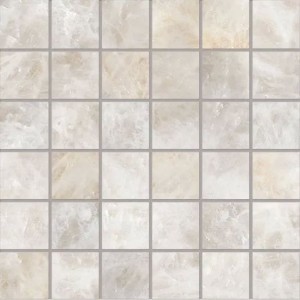 Emil Ceramica Tele Di Marmo Precious Mosaico 5x5 Crystal Ambra Silktech 30 x 30 cm mozaika ELV8, beżowy