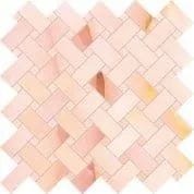 Emil Ceramica Tele Di Marmo Pure Onyx Intrecci Onyx Malva Full Lappato 30 x 30 cm mozaika EMQY, różowy
