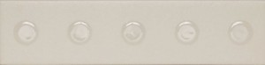 Quintessenza Modulo Decoro Tondi Polvere płytka gresowa 6 x 23 cm MDL302M, biały