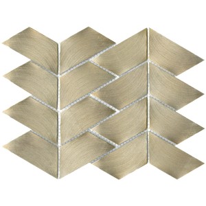 Mozaika złota ścienna francuska jodełka szczotkowane aluminiowa Gravity aliminium Trace Gold 22,1X28,1