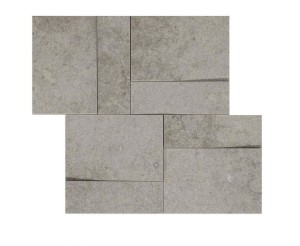 Rex Ceramiche La Roche Di Rex Grey Muretto 3D 742242 Lappato 21 x 40 cm - płytki gresowe dekoarcyjne
