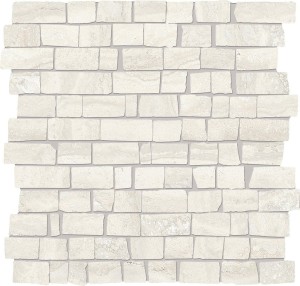 Provenza Unique Travertine Mosaic White Vein Cut 30x30 cm mozaika gresowa EJE4, szary