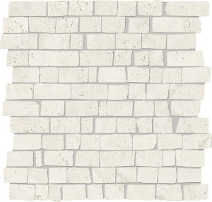 Provenza Unique Travertine Mosaic White Minimal 30x30 cm mozaika gresowa EJED, szary